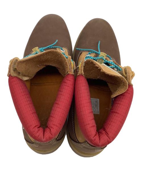 Timberland（ティンバーランド）Timberland (ティンバーランド) ブーツ TIMBERLAND PREMIUM WATERPROOF BOOT DK BRN NUBUCK レッド×ベージュ サイズ:10Wの古着・服飾アイテム