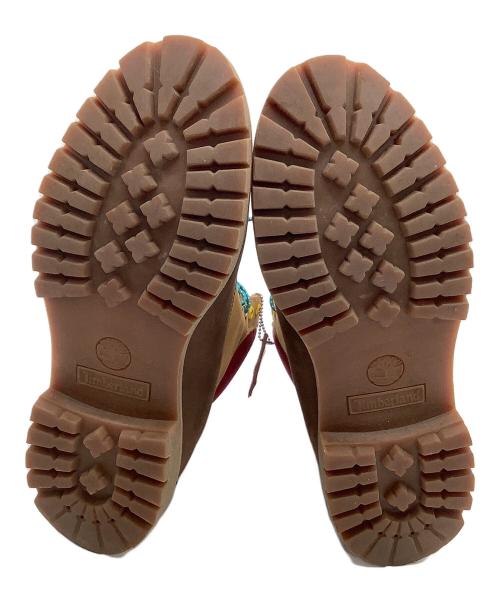 Timberland（ティンバーランド）Timberland (ティンバーランド) ブーツ TIMBERLAND PREMIUM WATERPROOF BOOT DK BRN NUBUCK レッド×ベージュ サイズ:10Wの古着・服飾アイテム