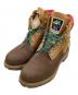 Timberland（ティンバーランド）の古着「ブーツ TIMBERLAND PREMIUM WATERPROOF BOOT DK BRN NUBUCK」｜レッド×ベージュ