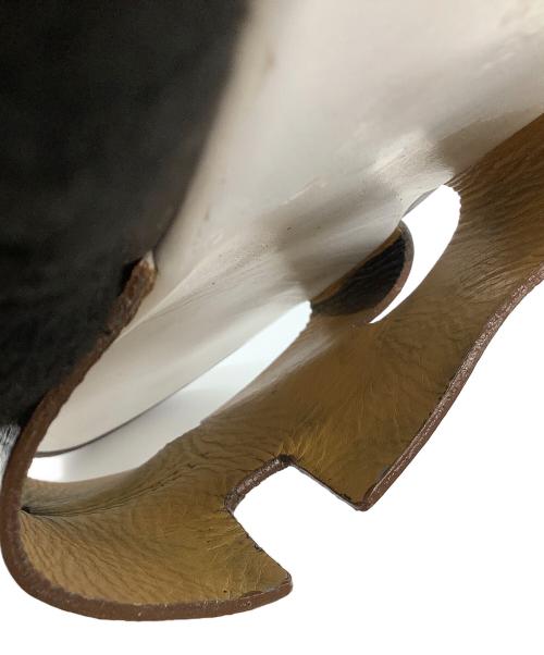 HERMES（エルメス）HERMES (エルメス) サンダル イズミール ブラウン×ホワイト サイズ:41の古着・服飾アイテム