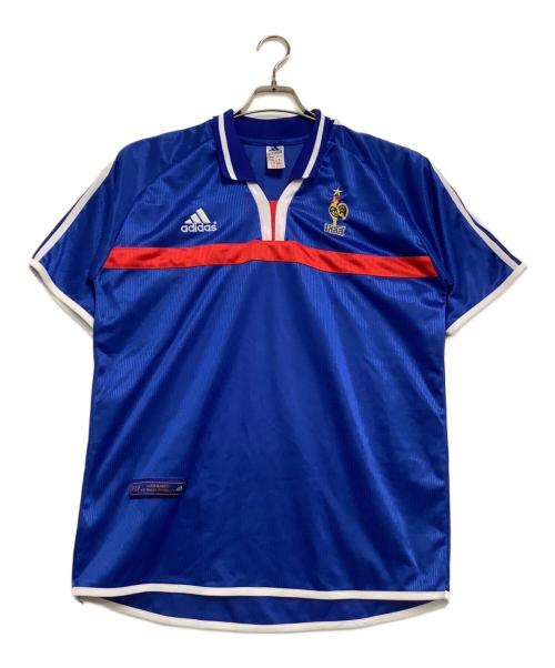 adidas（アディダス）adidas (アディダス) 半袖カットソー　フランス代表 ブルー サイズ:XXXX0の古着・服飾アイテム