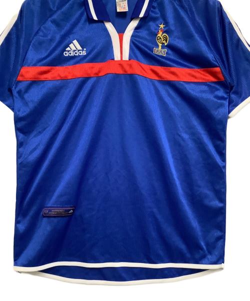 adidas（アディダス）adidas (アディダス) 半袖カットソー　フランス代表 ブルー サイズ:XXXX0の古着・服飾アイテム