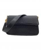 BALLYバリー）の古着「キルティングショルダーバッグ」｜ブラック×ゴールド