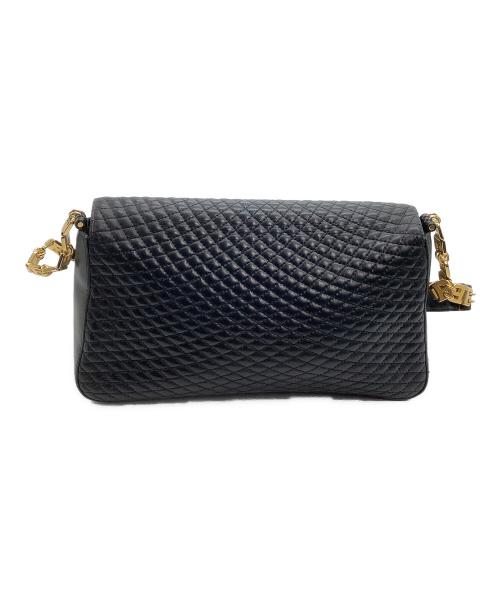 BALLY（バリー）BALLY (バリー) キルティングショルダーバッグ ブラック×ゴールドの古着・服飾アイテム