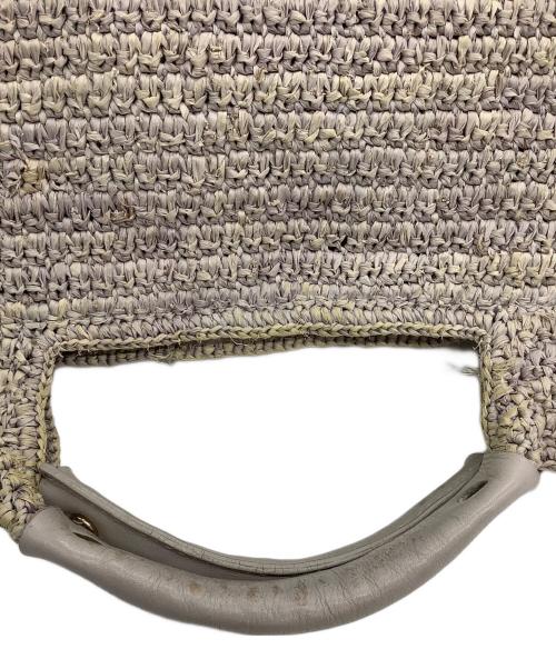 HELEN KAMINSKI（ヘレンカミンスキー）HELEN KAMINSKI (ヘレンカミンスキー) カゴバッグ　ラフィア グレーの古着・服飾アイテム