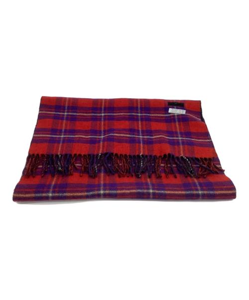 Vivienne Westwood（ヴィヴィアンウエストウッド）Vivienne Westwood (ヴィヴィアンウエストウッド) ボタン付きストール レッド×ブラックの古着・服飾アイテム