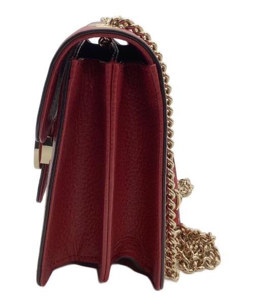 GUCCI（グッチ）GUCCI (グッチ) チェーンショルダーバッグ　インターロッキングG レッドの古着・服飾アイテム