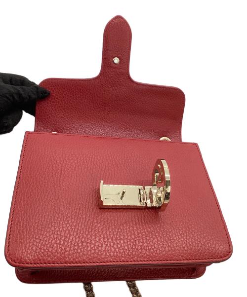GUCCI（グッチ）GUCCI (グッチ) チェーンショルダーバッグ　インターロッキングG レッドの古着・服飾アイテム
