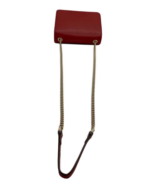GUCCI（グッチ）GUCCI (グッチ) チェーンショルダーバッグ　インターロッキングG レッドの古着・服飾アイテム