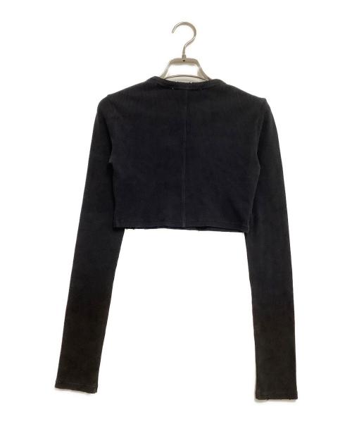 ALEXANDER WANG（アレキサンダー・ワン）ALEXANDER WANG (アレキサンダー・ワン) 長袖Tシャツ　Distressed Edge Longsleeve Tee ブラック サイズ:Sの古着・服飾アイテム