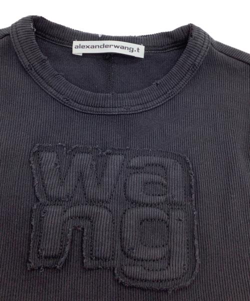 ALEXANDER WANG（アレキサンダー・ワン）ALEXANDER WANG (アレキサンダー・ワン) 長袖Tシャツ　Distressed Edge Longsleeve Tee ブラック サイズ:Sの古着・服飾アイテム