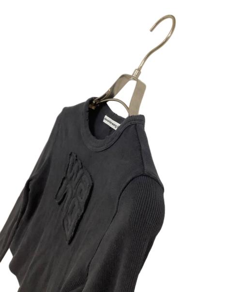 ALEXANDER WANG（アレキサンダー・ワン）ALEXANDER WANG (アレキサンダー・ワン) 長袖Tシャツ　Distressed Edge Longsleeve Tee ブラック サイズ:Sの古着・服飾アイテム