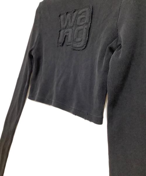 ALEXANDER WANG（アレキサンダー・ワン）ALEXANDER WANG (アレキサンダー・ワン) 長袖Tシャツ　Distressed Edge Longsleeve Tee ブラック サイズ:Sの古着・服飾アイテム