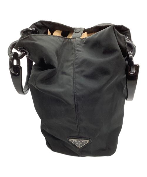 PRADA（プラダ）PRADA (プラダ) ナイロンハンドバッグ ブラックの古着・服飾アイテム