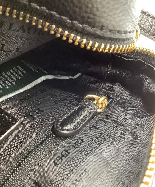 LAUREN RALPH LAUREN（ローレンラルフローレン）LAUREN RALPH LAUREN (ローレンラルフローレン) レザーショルダーバッグ ブラックの古着・服飾アイテム