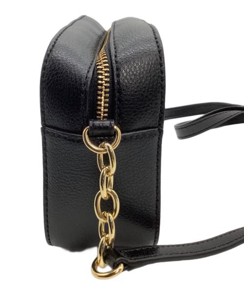LAUREN RALPH LAUREN（ローレンラルフローレン）LAUREN RALPH LAUREN (ローレンラルフローレン) レザーショルダーバッグ ブラックの古着・服飾アイテム