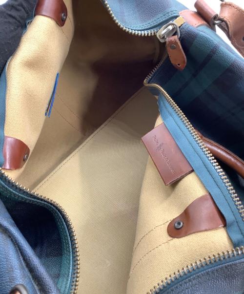 POLO RALPH LAUREN（ポロ・ラルフローレン）POLO RALPH LAUREN (ポロ・ラルフローレン) ボストンバッグ グリーン×ブラウンの古着・服飾アイテム