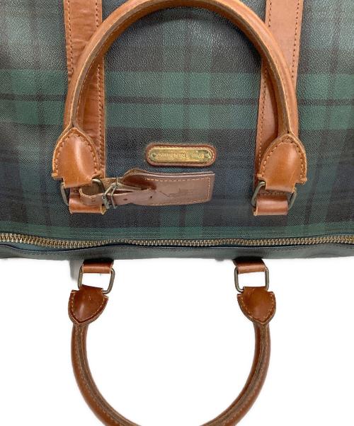 POLO RALPH LAUREN（ポロ・ラルフローレン）POLO RALPH LAUREN (ポロ・ラルフローレン) ボストンバッグ グリーン×ブラウンの古着・服飾アイテム