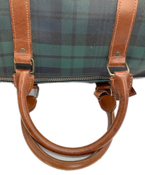 POLO RALPH LAUREN（ポロ・ラルフローレン）POLO RALPH LAUREN (ポロ・ラルフローレン) ボストンバッグ グリーン×ブラウンの古着・服飾アイテム
