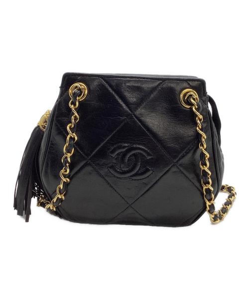 CHANEL（シャネル）CHANEL (シャネル) チェーンショルダーバッグ ブラックの古着・服飾アイテム