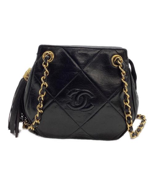 CHANEL（シャネル）CHANEL (シャネル) チェーンショルダーバッグ ブラックの古着・服飾アイテム