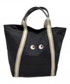 ANYA HINDMARCHアニヤ・ハインドマーチ）の古着「ナイロントートバッグ EYES」｜ブラック