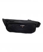 PRADAプラダ）の古着「ナイロンウエストバッグ」｜ブラック