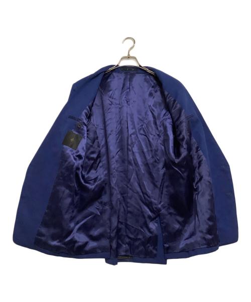 ato（アトウ）ato (アトウ) ノーカラージャケット ブルー サイズ:48の古着・服飾アイテム