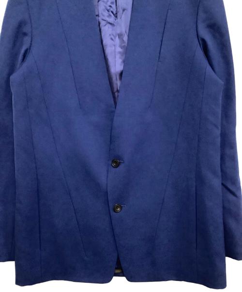 ato（アトウ）ato (アトウ) ノーカラージャケット ブルー サイズ:48の古着・服飾アイテム