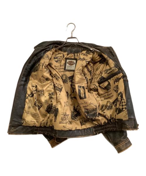 HARLEY-DAVIDSON（ハーレーダビッドソン）HARLEY-DAVIDSON (ハーレーダビッドソン) レザージャケット ブラウン サイズ:Mの古着・服飾アイテム