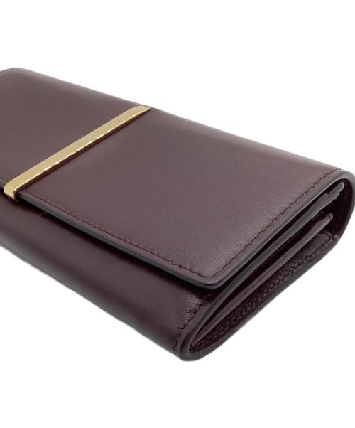 TOD'S（トッズ）TOD'S (トッズ) バレッタロングウォレット ボルドーの古着・服飾アイテム