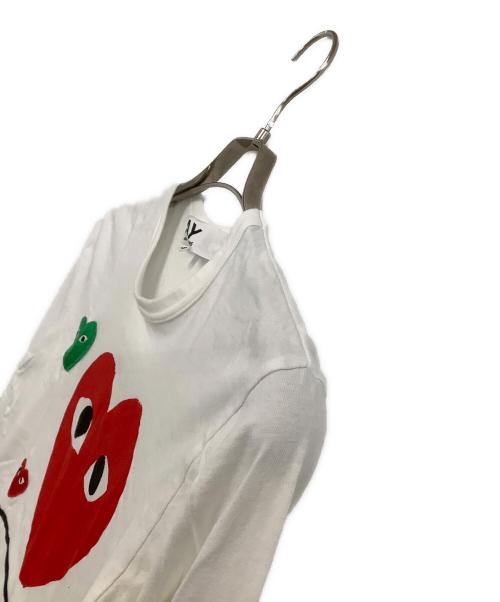 PLAY COMME des GARCONS（プレイコムデギャルソン）PLAY COMME des GARCONS (プレイコムデギャルソン) 長袖カットソー ホワイト サイズ:Sの古着・服飾アイテム