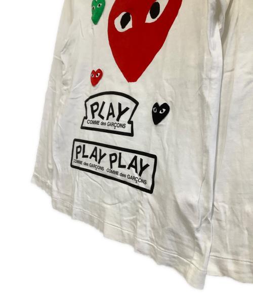 PLAY COMME des GARCONS（プレイコムデギャルソン）PLAY COMME des GARCONS (プレイコムデギャルソン) 長袖カットソー ホワイト サイズ:Sの古着・服飾アイテム