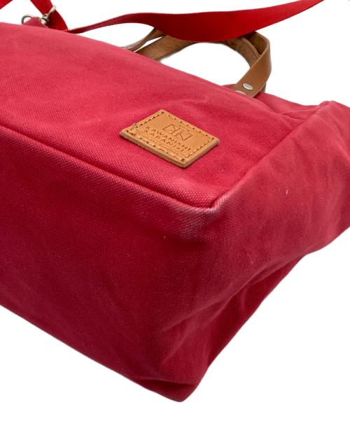 KAWANISHI KABAN（カワニシカバン）KAWANISHI KABAN (カワニシカバン) ショルダートートバッグ レッドの古着・服飾アイテム