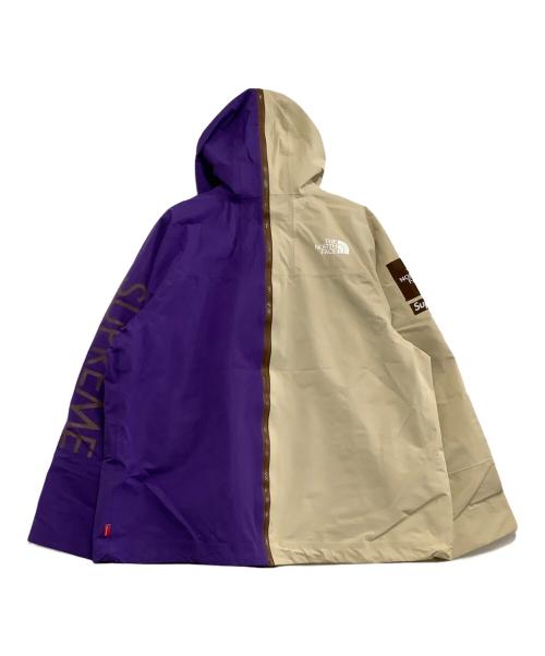 THE NORTH FACE（ザ ノース フェイス）THE NORTH FACE (ザ ノース フェイス) Supreme (シュプリーム) Split Taped Seam Shell Jacket ベージュ×パープル サイズ:Lの古着・服飾アイテム