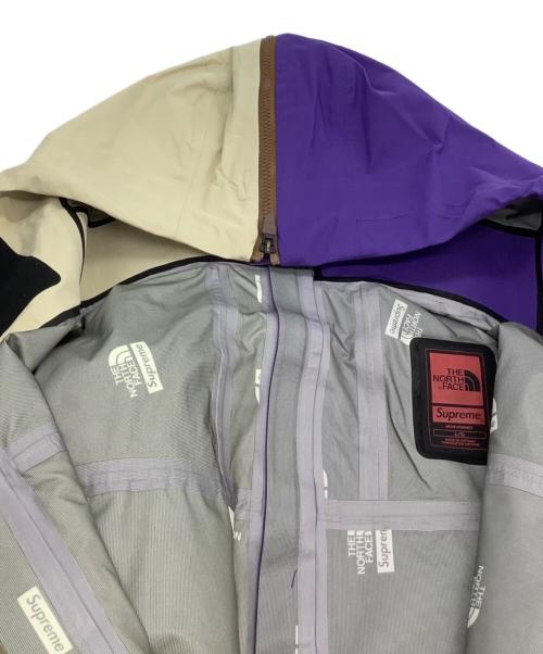 THE NORTH FACE（ザ ノース フェイス）THE NORTH FACE (ザ ノース フェイス) Supreme (シュプリーム) Split Taped Seam Shell Jacket ベージュ×パープル サイズ:Lの古着・服飾アイテム