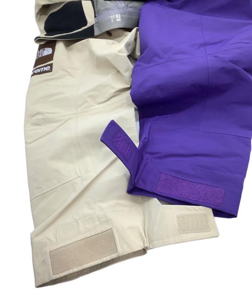 THE NORTH FACE（ザ ノース フェイス）THE NORTH FACE (ザ ノース フェイス) Supreme (シュプリーム) Split Taped Seam Shell Jacket ベージュ×パープル サイズ:Lの古着・服飾アイテム