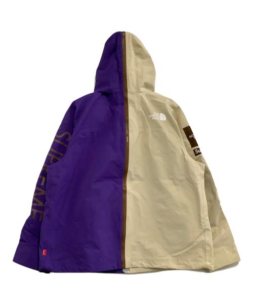 THE NORTH FACE（ザ ノース フェイス）THE NORTH FACE (ザ ノース フェイス) Supreme (シュプリーム) Split Taped Seam Shell Jacket ベージュ×パープル サイズ:Sの古着・服飾アイテム