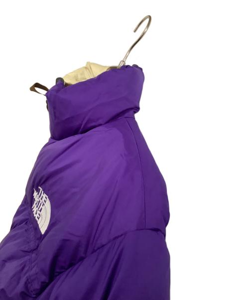 THE NORTH FACE（ザ ノース フェイス）THE NORTH FACE (ザ ノース フェイス) SUPREME (シュプリーム) ダウンジャケット　Split Nuptse Jacket ベージュ×パープル サイズ:Lの古着・服飾アイテム