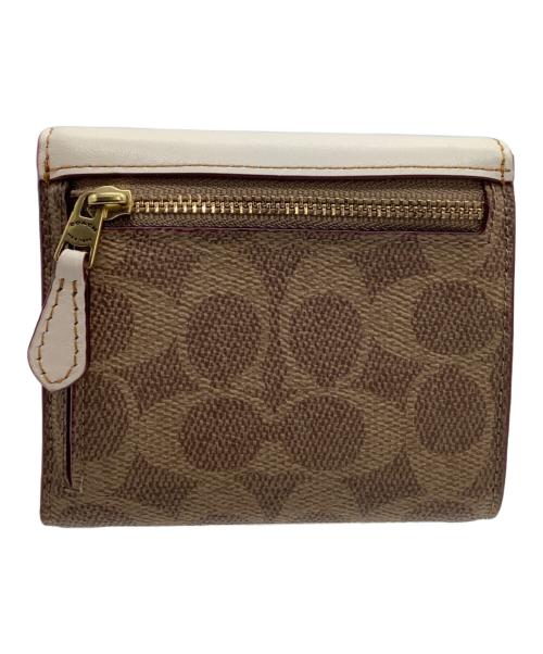 COACH（コーチ）COACH (コーチ) 2つ折り財布 ホワイト×ベージュの古着・服飾アイテム