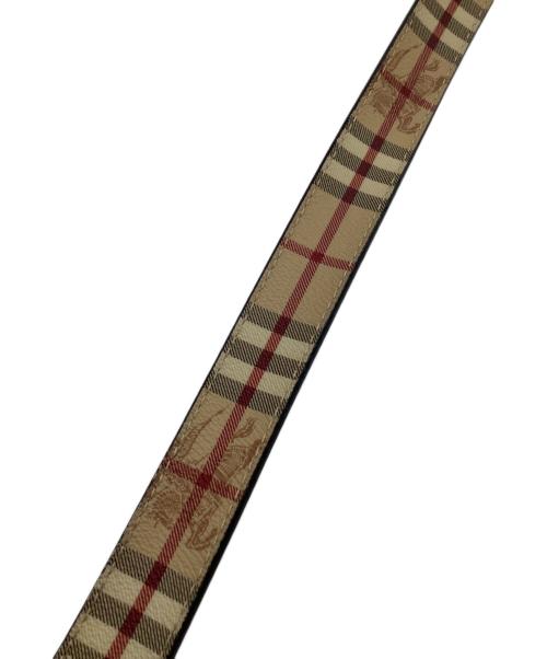 BURBERRY（バーバリー）BURBERRY (バーバリー) ベルト　ノバチェック 34/85 ブラウン×ベージュの古着・服飾アイテム