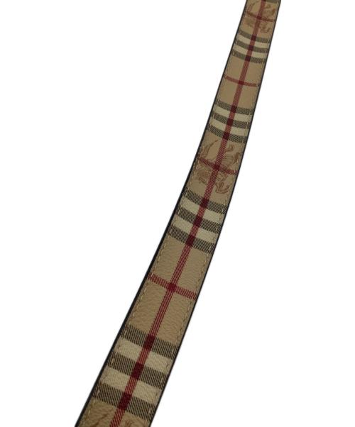 BURBERRY（バーバリー）BURBERRY (バーバリー) ベルト　ノバチェック 34/85 ブラウン×ベージュの古着・服飾アイテム