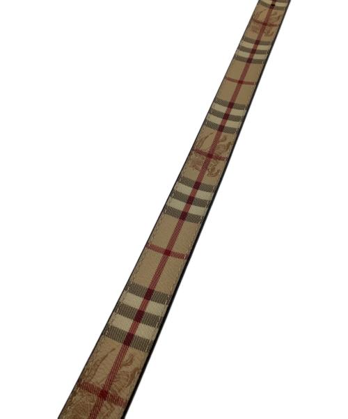 BURBERRY（バーバリー）BURBERRY (バーバリー) ベルト　ノバチェック 34/85 ブラウン×ベージュの古着・服飾アイテム