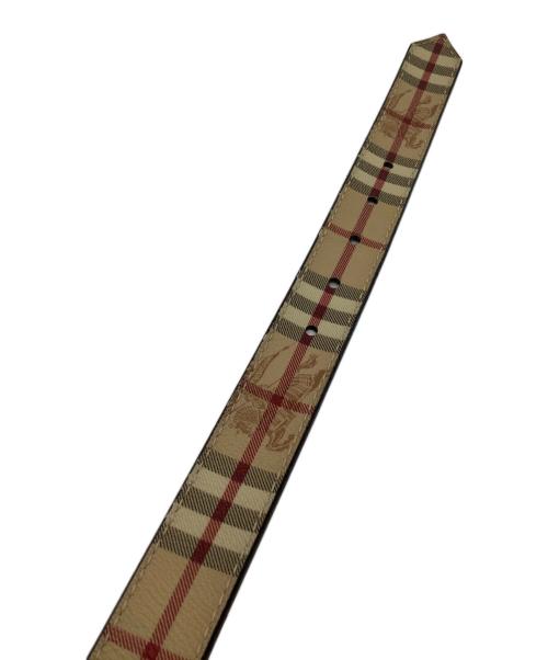 BURBERRY（バーバリー）BURBERRY (バーバリー) ベルト　ノバチェック 34/85 ブラウン×ベージュの古着・服飾アイテム