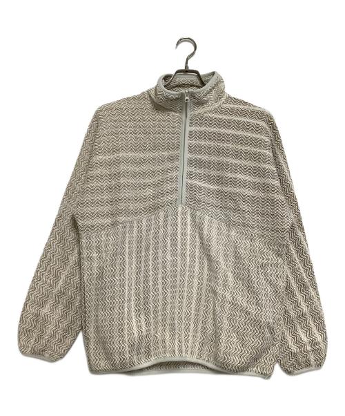 Pilgrim Surf+Supply（ピルグリム サーフサプライ）PILGRIM SURF+SUPPLY (ピルグリム サーフサプライ) Mosley Inlay Popover ホワイト×ベージュ サイズ:XSの古着・服飾アイテム