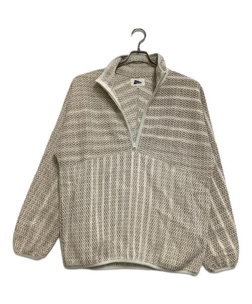 Pilgrim Surf+Supply（ピルグリム サーフサプライ）PILGRIM SURF+SUPPLY (ピルグリム サーフサプライ) Mosley Inlay Popover ホワイト×ベージュ サイズ:XSの古着・服飾アイテム