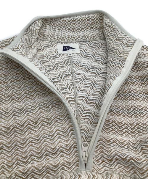 Pilgrim Surf+Supply（ピルグリム サーフサプライ）PILGRIM SURF+SUPPLY (ピルグリム サーフサプライ) Mosley Inlay Popover ホワイト×ベージュ サイズ:XSの古着・服飾アイテム