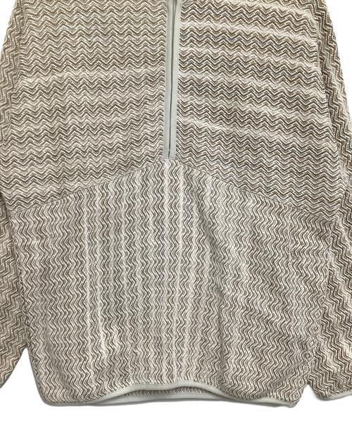 Pilgrim Surf+Supply（ピルグリム サーフサプライ）PILGRIM SURF+SUPPLY (ピルグリム サーフサプライ) Mosley Inlay Popover ホワイト×ベージュ サイズ:XSの古着・服飾アイテム