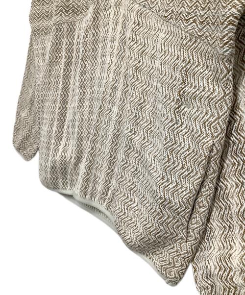 Pilgrim Surf+Supply（ピルグリム サーフサプライ）PILGRIM SURF+SUPPLY (ピルグリム サーフサプライ) Mosley Inlay Popover ホワイト×ベージュ サイズ:XSの古着・服飾アイテム