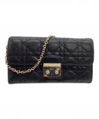 Christian Diorクリスチャン ディオール）の古着「チェーンウォレットポーチ」｜ブラック